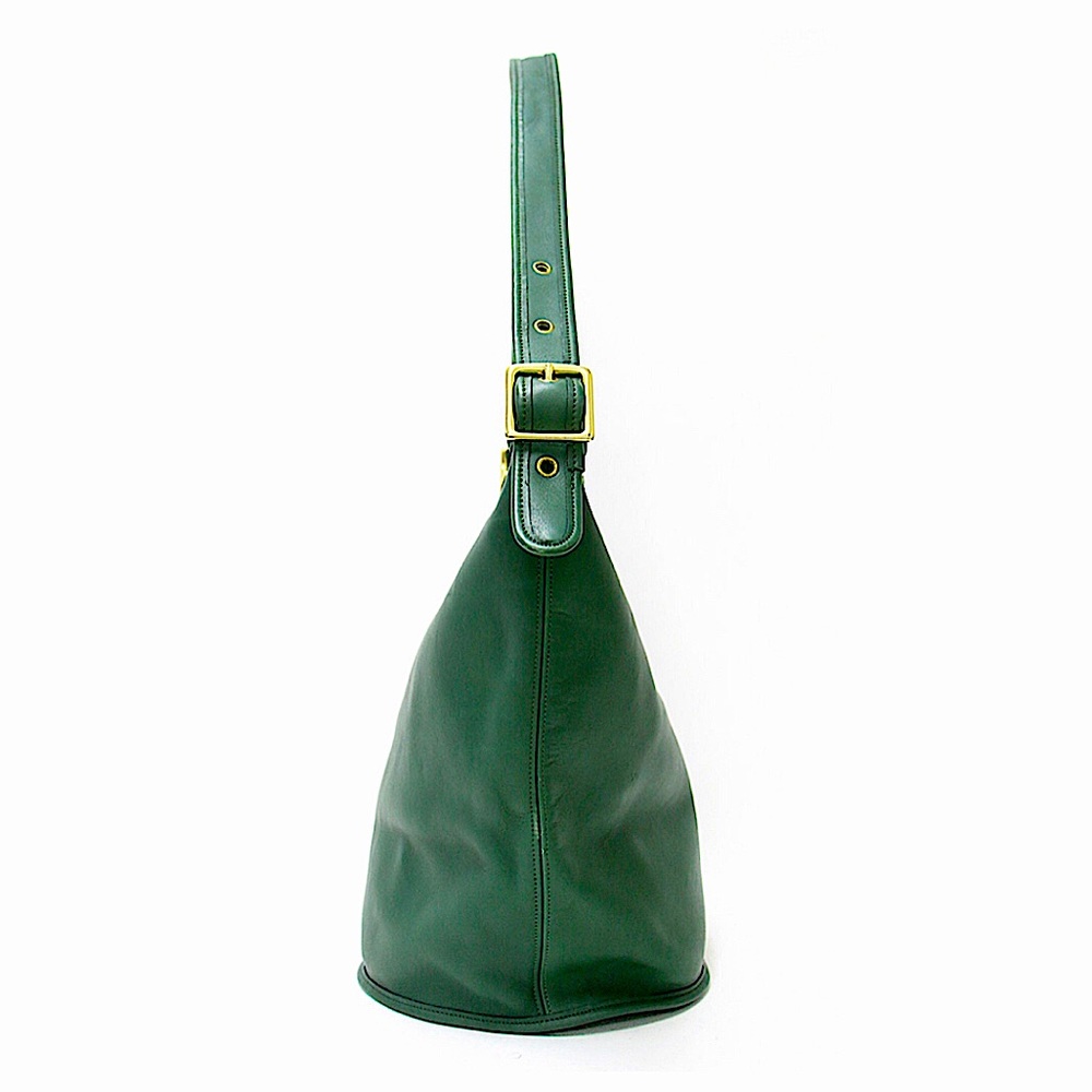 COACH Vintage Dark Green Leather Duffle Sac XL Crossbody Bag 9085 - Picture 5 of 17